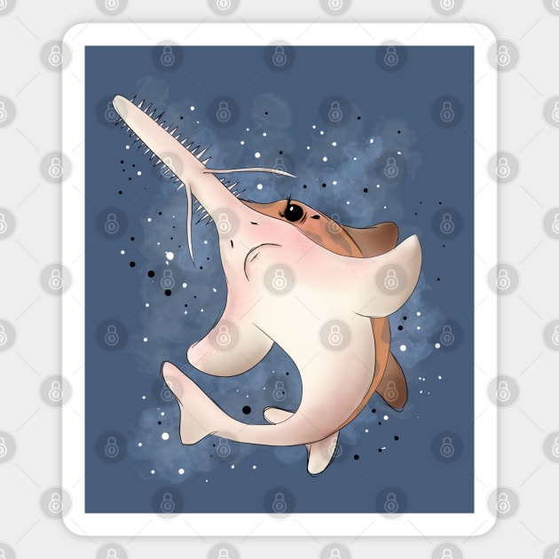 Grumpy Sawshark Magnet by H. R. Sinclair
